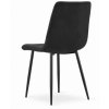 Zamatová jedálenská stolička OTTAWA čierna