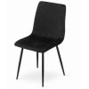 Zamatová jedálenská stolička OTTAWA čierna