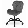 Zamatové otočné kreslo California tmavo sivé