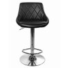 Barová stolička z eko kože Oklahoma čierna s chrómovým podstavcom