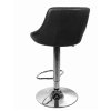 Barová stolička z eko kože Oklahoma čierna s chrómovým podstavcom