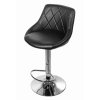Barová stolička z eko kože Oklahoma čierna s chrómovým podstavcom