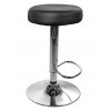 Barová stolička Atlanta čierna s chrómovým podstavcom