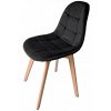Zamatová stolička Montreal čierna