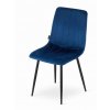 Zamatová jedálenská stolička Verona modrá