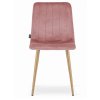 Zamatová jedálenská stolička Verona ružová