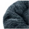 Plyšový pelech "S" 40 cm tmavo sivý