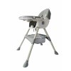 Stolička na kŕmenie 4v1 sivá + podbradník a kolieska ZDARMA