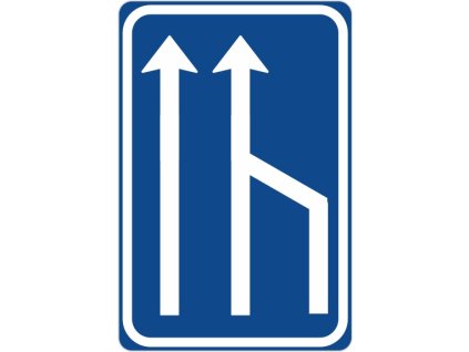 znacka-snizeni-poctu-jizdnich-pruhu