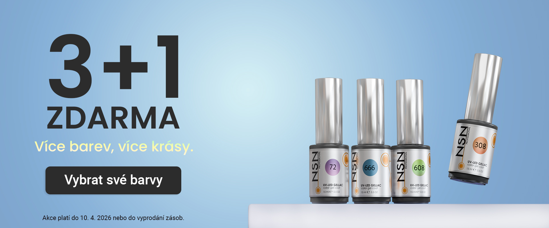 4 odstíny za cenu 3