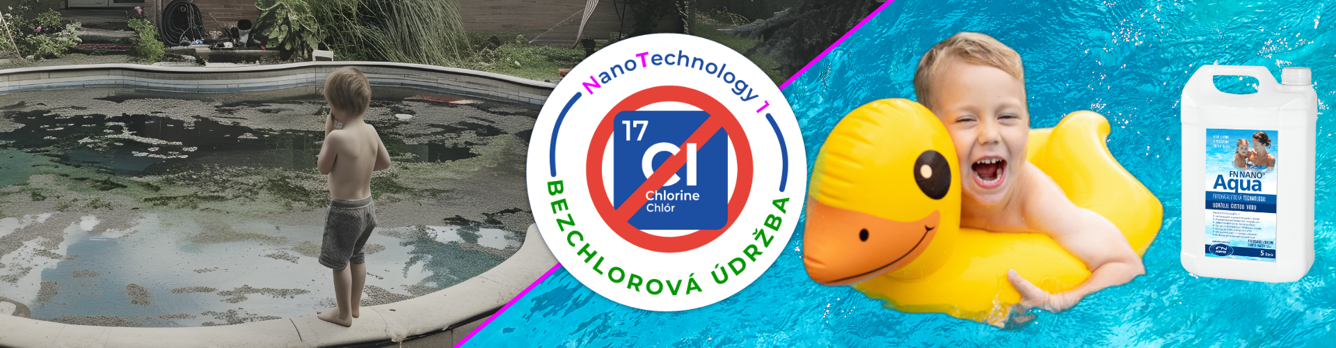 bezchlorová technologie údržby bazénové vody