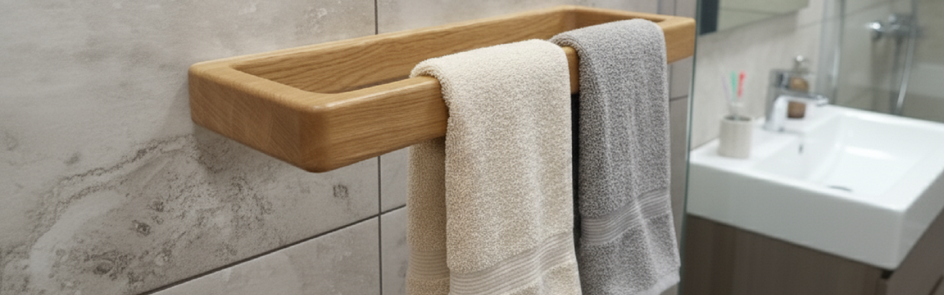 Věšák na ručníky Delax - dub
