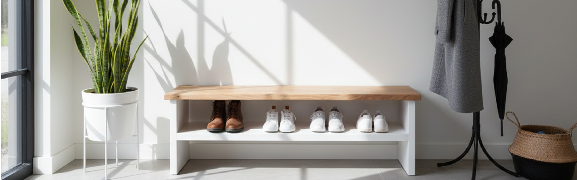 Botník/lavice Florida - dub/modřín