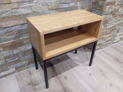 Odkládací/noční stolek Eazy Plus - dub/kov