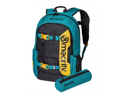 Batoh Meatfly Basejumper, Dark Jade/Black, 22 L + PENÁL ZDARMA