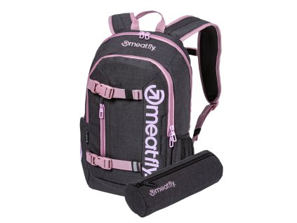 Batoh Meatfly Basejumper, Pink / Charcoal Heather, 22 L + PENÁL ZDARMA