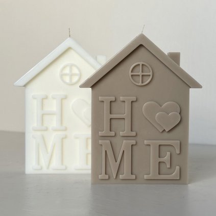 Sójová sviečka Home biela, hnedá