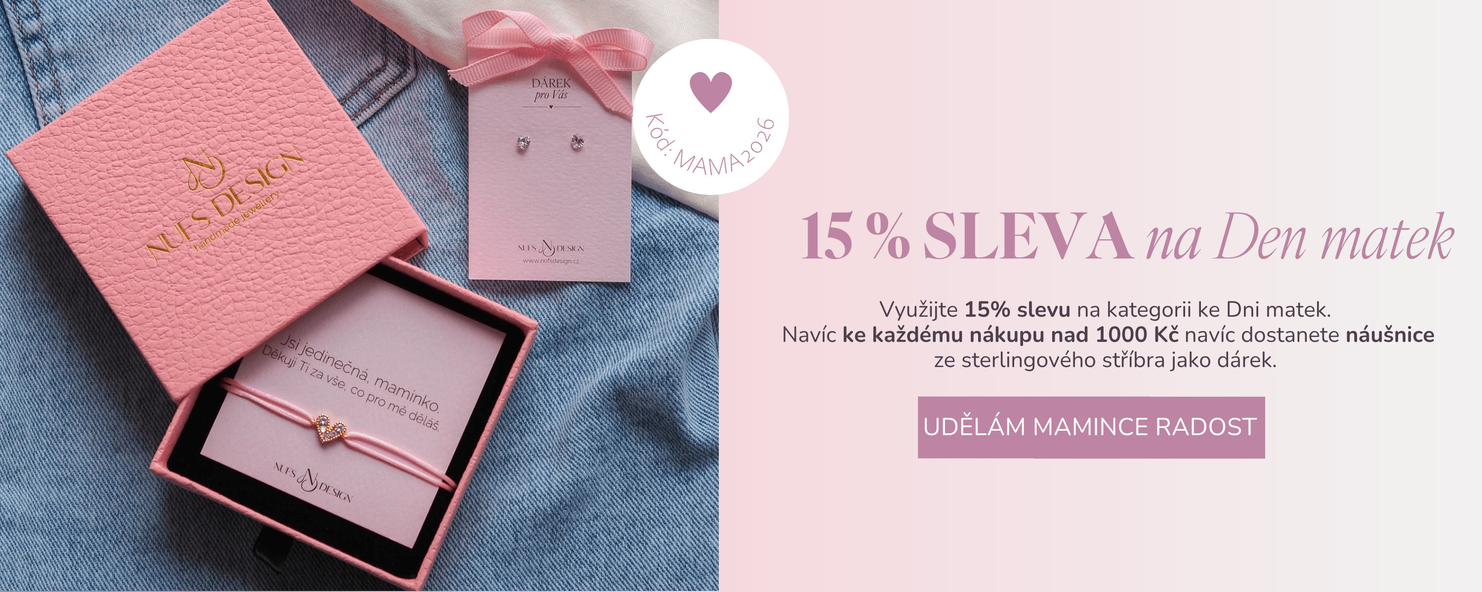 Využijte 15% slevu na nákup ke dni matek