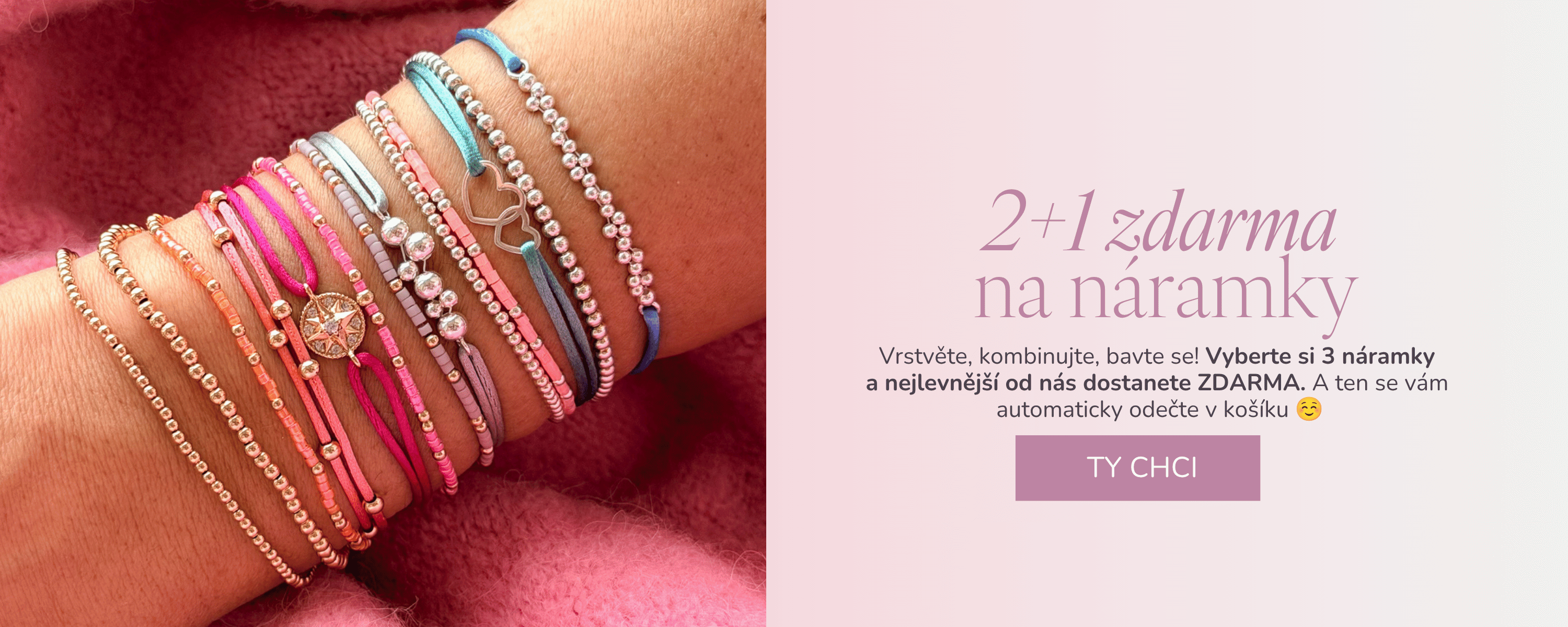 2+1 zdarma na vybrané letní náramky