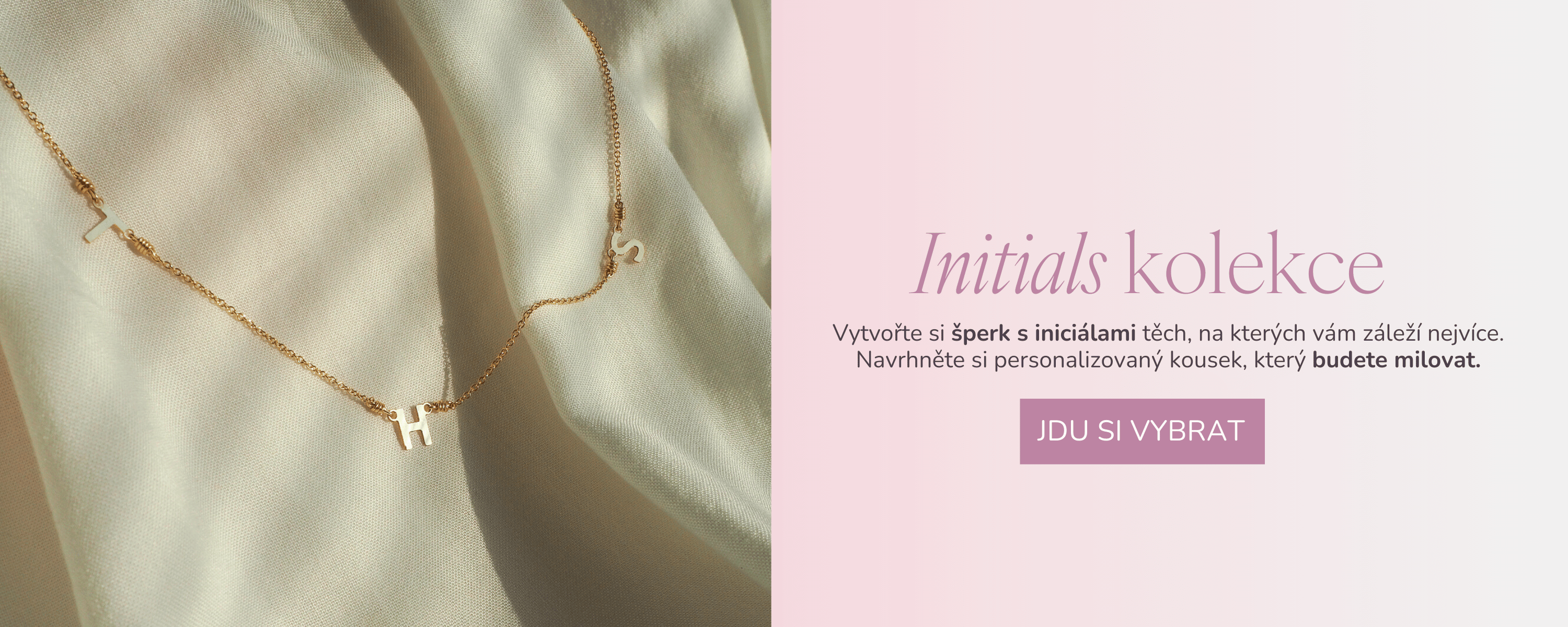 Písmenkové personalizované šperky z Initials kolekce Nufs Design