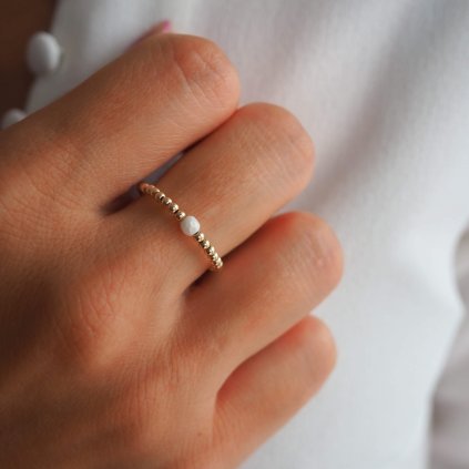 Prstýnek White gold filled Nufs Design