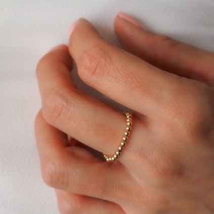 2,5 mm kuličkový prstýnek Classic gold filled Nufs Design