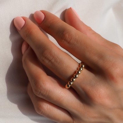 4 mm kuličkový minimalistický prstýnek Classic z gold filled materiálu Nufs Design