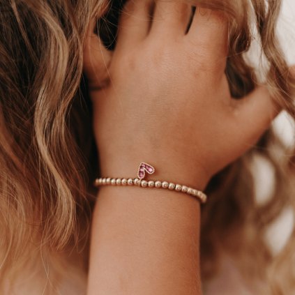 Set náramků Mini&Me Heart gold filled s pozlaceným srdíčkem Nufs Design