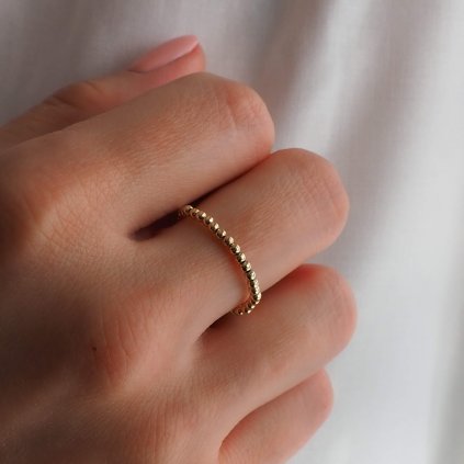 2 mm kuličkový prstýnek Classic z materiálu gold filled Nufs Design