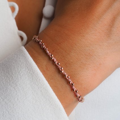 Náramek Twist rose gold filled Nufs Design