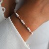 Náramek White rose gold filled s bílým broušeným kamínkem Nufs Design