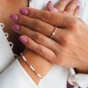 Náramek White rose gold filled s bílým broušeným kamínkem Nufs Design
