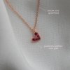Náhrdelník s pozlaceným srdíčkem Heart na řetízku rose gold filled Nufs Design s popisem