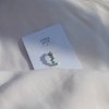 Ear Cuff s barevnými zirkony pozlacený Nufs Design - tyrkysový