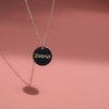 Stříbrný personalizovaný náhrdelník s gravírovaným vlastním textem nebo obrázkem ze sterlingového stříbra Nufs Design