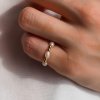 Perlový prstýnek Elegance s gold filled kuličkami Nufs Design