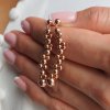 Visací náušnice Bubble Elegant rose gold filled v ruce Nufs Design
