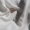 2,5 mm kuličkový prstýnek Asymmetry rose gold filled a prstýnek ze sterlingového stříbra