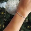 Minimalistický Bubble Elegant náramek na šňůrce stříbrno zlatý Nufs Design
