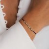Minimalistický Bubble Elegant náramek na šňůrce stříbrno zlatý Nufs Design