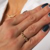 Prstýnek Bubble gold filled Nufs Design na ruce