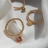 2,5 mm kuličkový prstýnek Heart gold filled Nufs Design