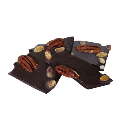 Lámaná čokoláda hořká s ořechy