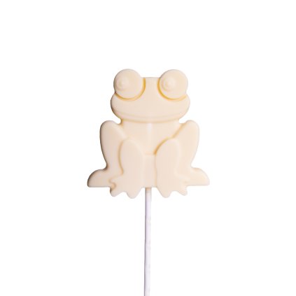 Bílé čokoládové lízátko Žába