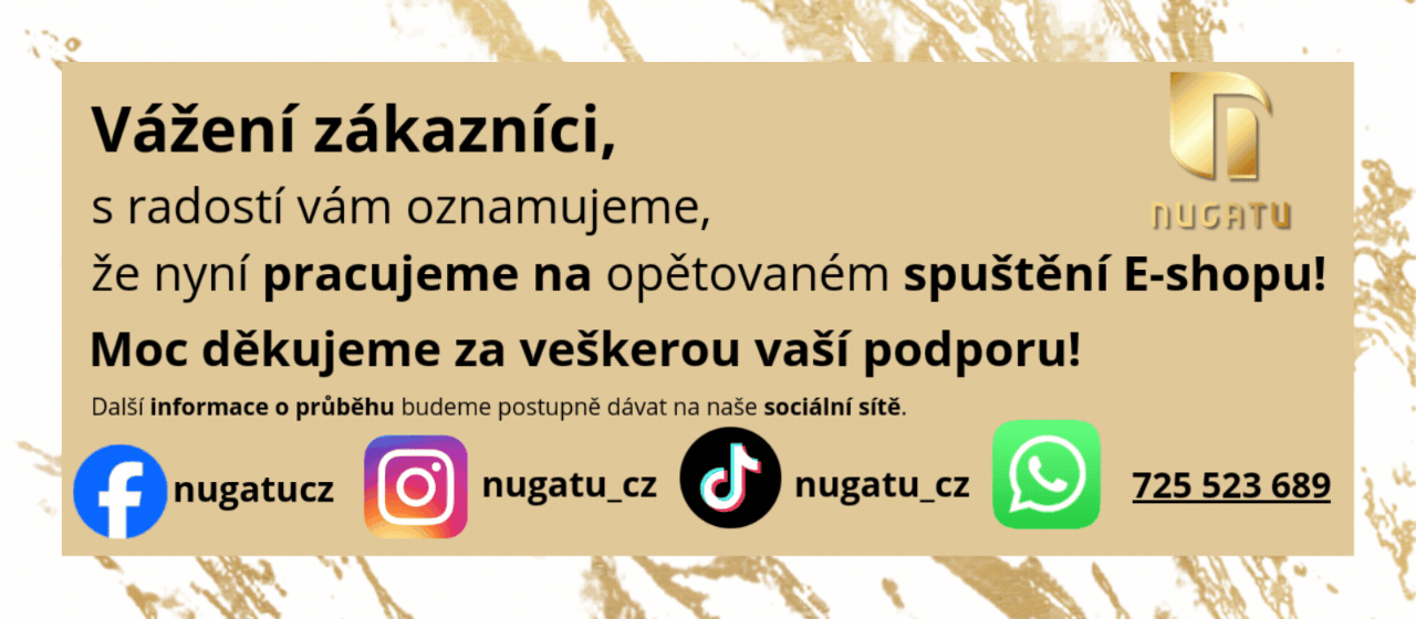 Upozornění pro zákazníky, že připravujeme znovu spustit e-shop