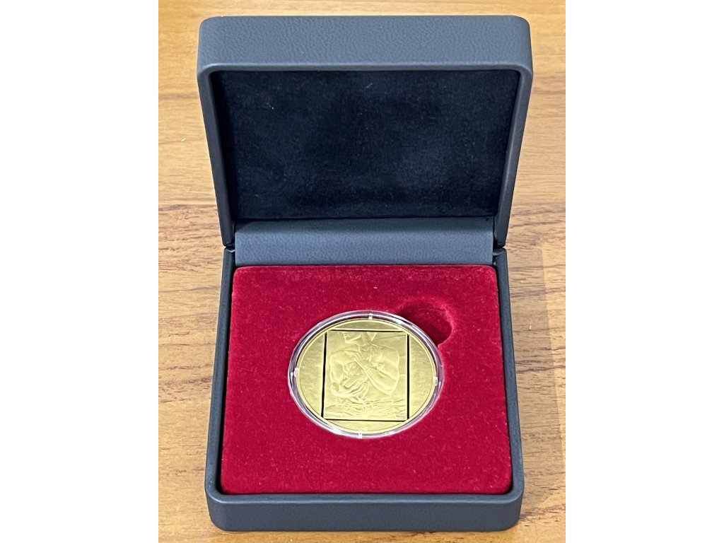 Zlatá dvouuncová medaile Jan Saudek - Life reverse proof
