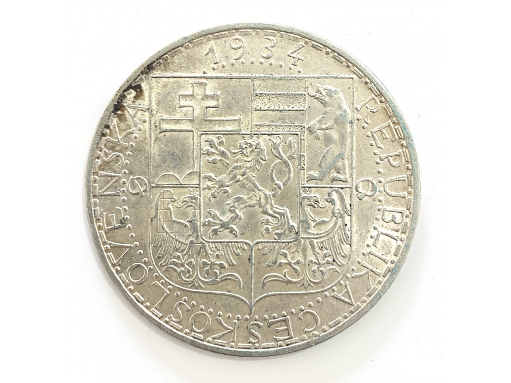 Stříbrná 20 Koruna – 1934 ČSR