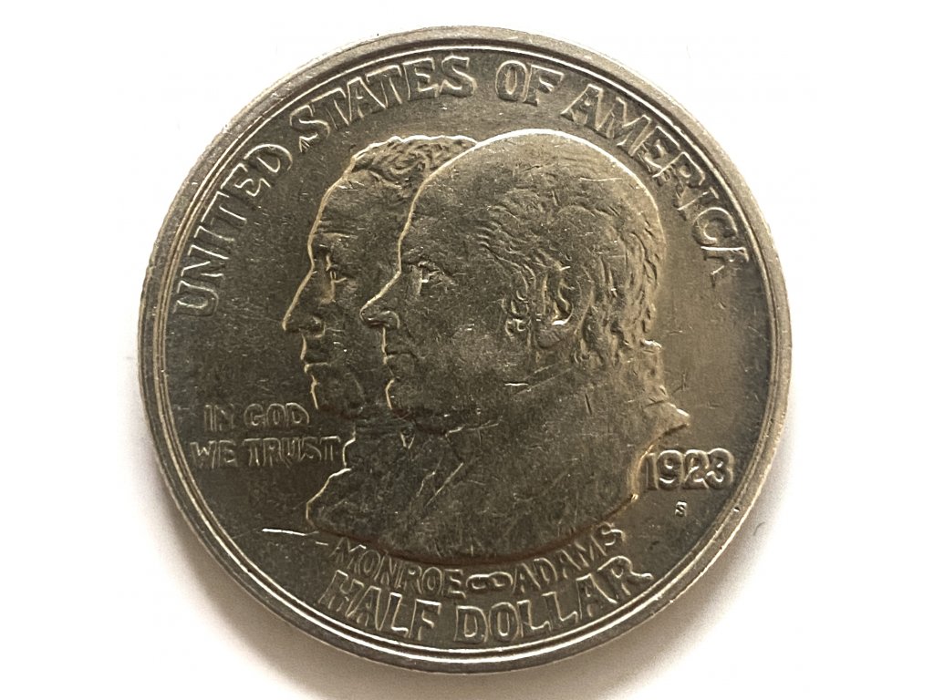 Stříbrný Half Dollar – Monroe Doctrine, 1923 USA