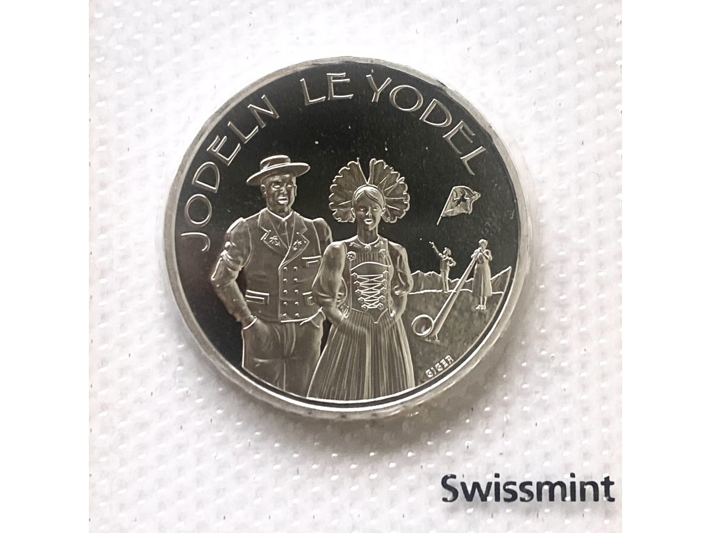 Stříbrných 20 Franků – Jódlování, 2017 B Švýcarsko PP