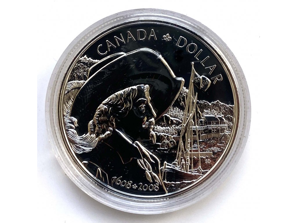 Stříbrný 1 Dollar – 400th Anniversary, Quebec City 2008 Kanada BU